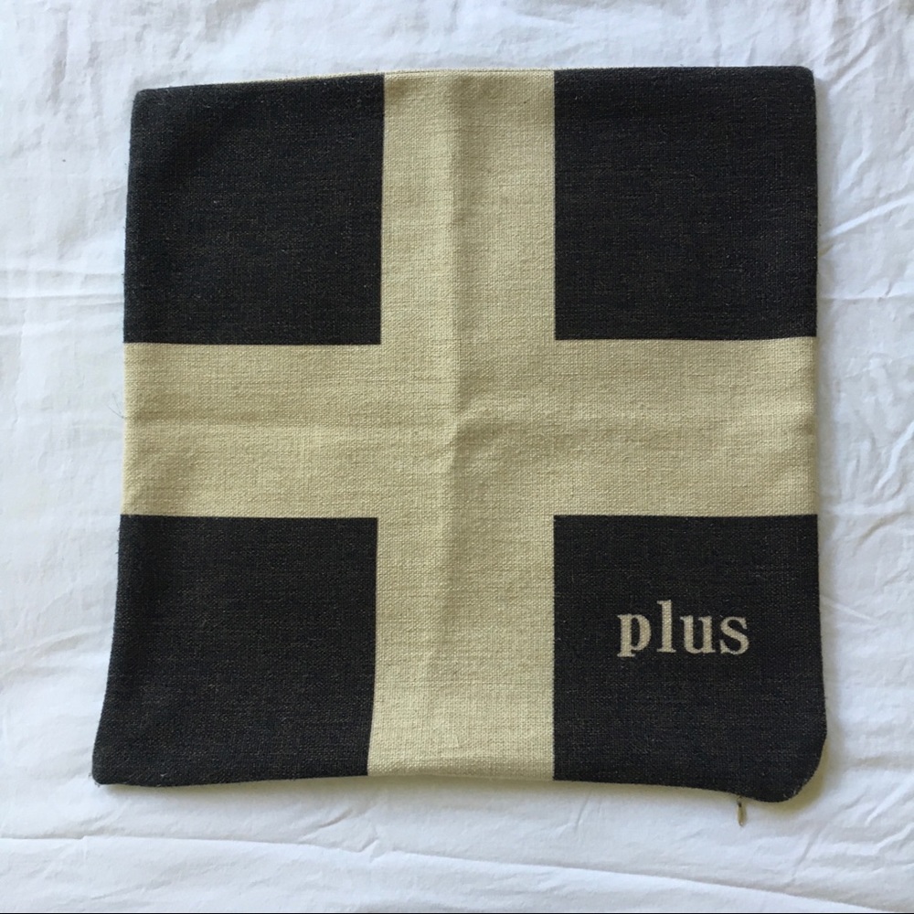Plus Sign Throw Pillow Case